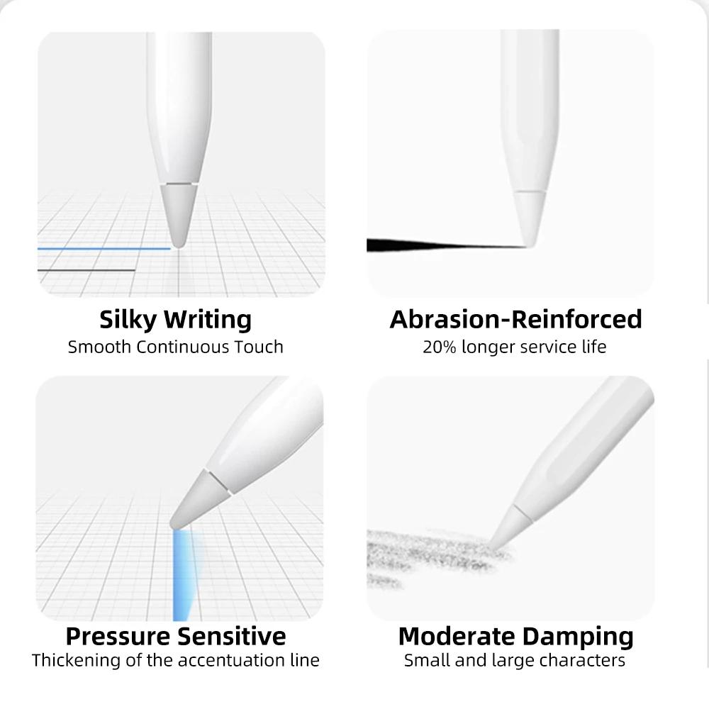 Для стилуса Apple Pencil Гладкие запасные наконечники Для Apple Pencil 1-го 2-го поколения Наконечник Наконечники для карандаша Для стилуса iPad Запасной наконечник