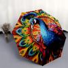 Peacock Feathers Theme 8 Bone Hand Automatic Folding Fashion umbrella, Compact and Portable Design, A Perfect Gift for Birthday, Christmas o