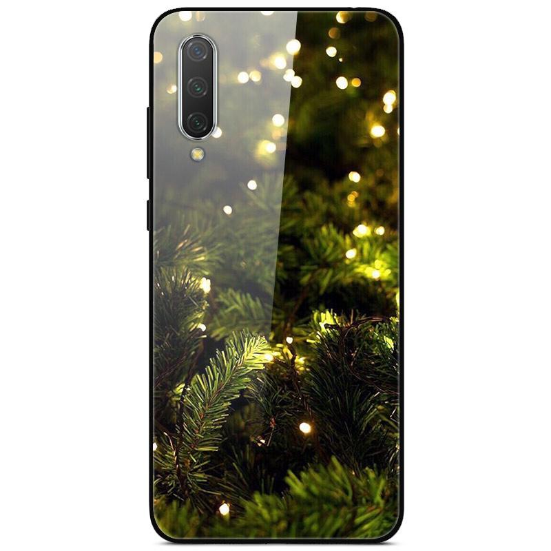 New Year Christmas Case For Xiaomi Mi 9 Lite CC9 CC9E A3 9T SE Tempered Glass Hard Cover For Redmi Note 8T 8 7 K20 Pro Bumper