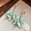 Zinc Zinc Alloy Floral Pendant Earrings Big Flower Stud Earrings Enamel Flower Drop Earrings  Vacation