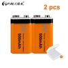 PALO 9V Rechargeable Battery 9 Volt Lithium Li-ion Battery 6F22 9V Crown Battery Ni-MH Batteries for Multimeter Metal Detector
