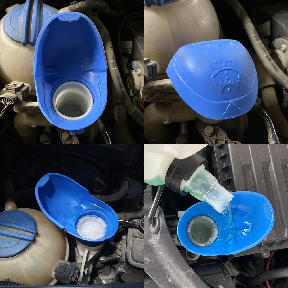 Car Windscreen Wiper Washer Fluid Reservoir Tank Bottle Cover Filler Cap Lid Screen Wash Funnel For VW Scirocco Touareg 7L 7P UP