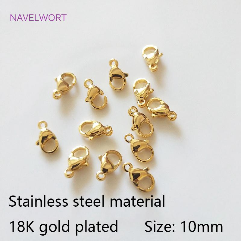 High Quality 10mm/12mm Lobster Clasps 6mm Exquisite Round Spring Clasps,For DIY Jewelry Necklace Bracelet Making Accessories