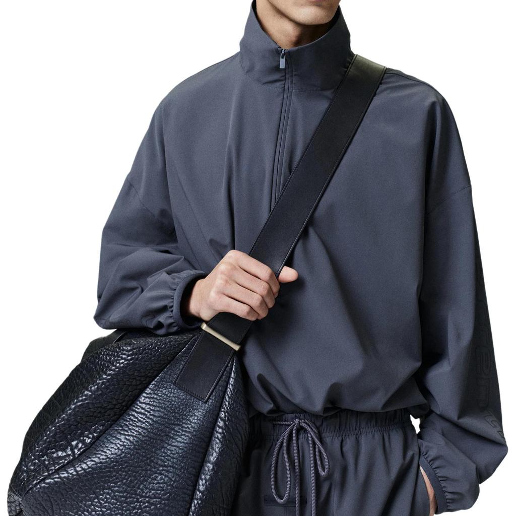 Fear of God Essentials Мужская ветровка-поло на молнии из нейлона, цвет Железно-серый, 202HO258271F