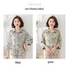 Stylish Autumn Lapel Shirt for Middle-Aged Women - Three-Quarter Sleeve