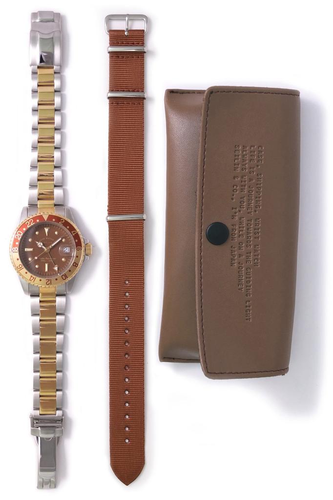 [Vag Watch Company] Наручные часы BRWN GMT (Коричневый GMT) BG-L-001-SB Золото
