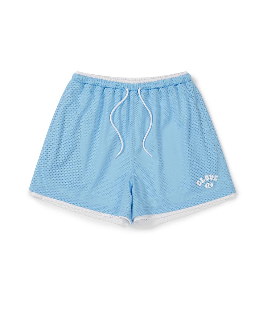 CLOVE [26Ss Clove] Mesh Banding Shorts (Sky Blue)