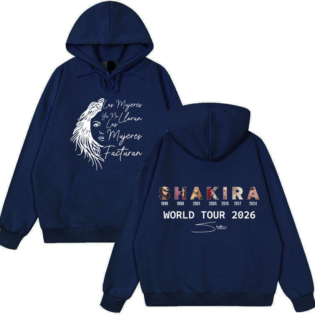Shakira Las Mujeres Ya No Lloran Album 2026 Tour Printe Hoodie Unisex Fashion Sweatshirt Loose Casual Pullover Fan Gifts Tops