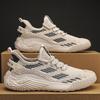 New Men'S Shoes Flying Woven Mesh Sports Breathable Light Casual Sports Running Soft Sole Travel Shoes Sneakers Off White Shoes