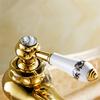 Basin Faucets Modern Faucet Bathroom Faucet Gold Finish Hot & Cold Brass Basin Sink Faucet Single Handle with Ceramic Taps M-16K