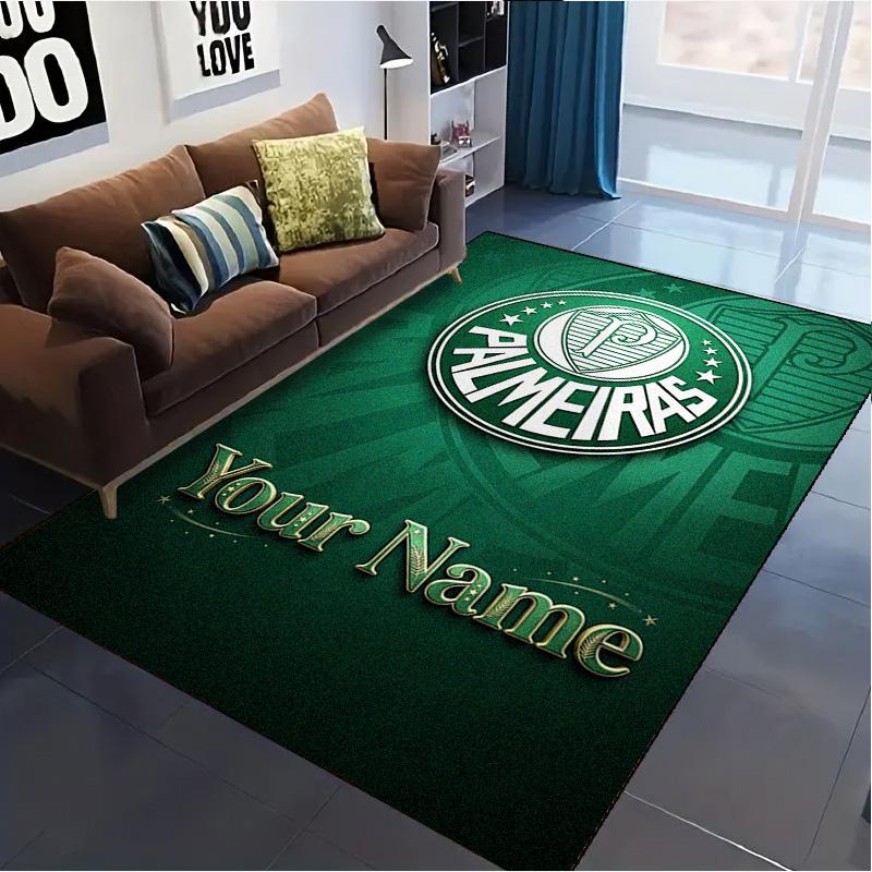 Name Custom SE Palmeiras logo Carpet Rug for Living Room Bedroom Home Sofa Decoration,Kids play Non-slip Floor Mat