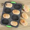 Silicone Bread Mold Non-Stick Food Grade Baguette Loaf Pan Cake Baking Tray with Drain Holes for Home Kitchen Bakery Burger Buns Sandwich Cookies