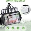 Large Capacity Pvc Transparent Bag Portable Washing Bag Clear Tote Multi Pocket Handbag