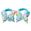 Glitter Butterfly Elastic Hair Ties For Girls Stretchy Non Toxic Hairbands Safe Hair Accessories For Kids