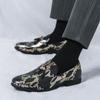Черные Зеленые Кисточки Формальные Лоферы Мужские Удобные Кожаные с Узором Змеиной Кожи Для Мужчин Плоские Повседневные Деловые Туфли Zapatillas Hombre