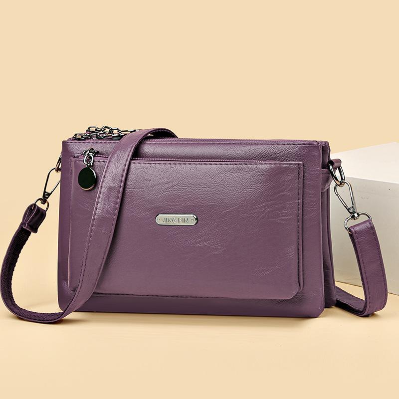 Мягкая кожаная сумка-конверт, материнская сумка, кошелек для монет, женская многослойная сумка через плечо через плечо