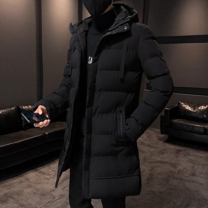 Мужские длинные куртки Зимние пальто Chaquetas С капюшоном Повседневные Зимние парки Мужские Зеленые Теплые Пальто-парки