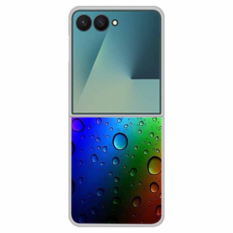 Чехол для SAMSUNG Z Flip 7 Чехлы Мраморный Прозрачный Жесткий ПК Задняя крышка телефона для Galaxy Z Flip7 5G Задняя крышка ZFlip7 Прозрачный корпус