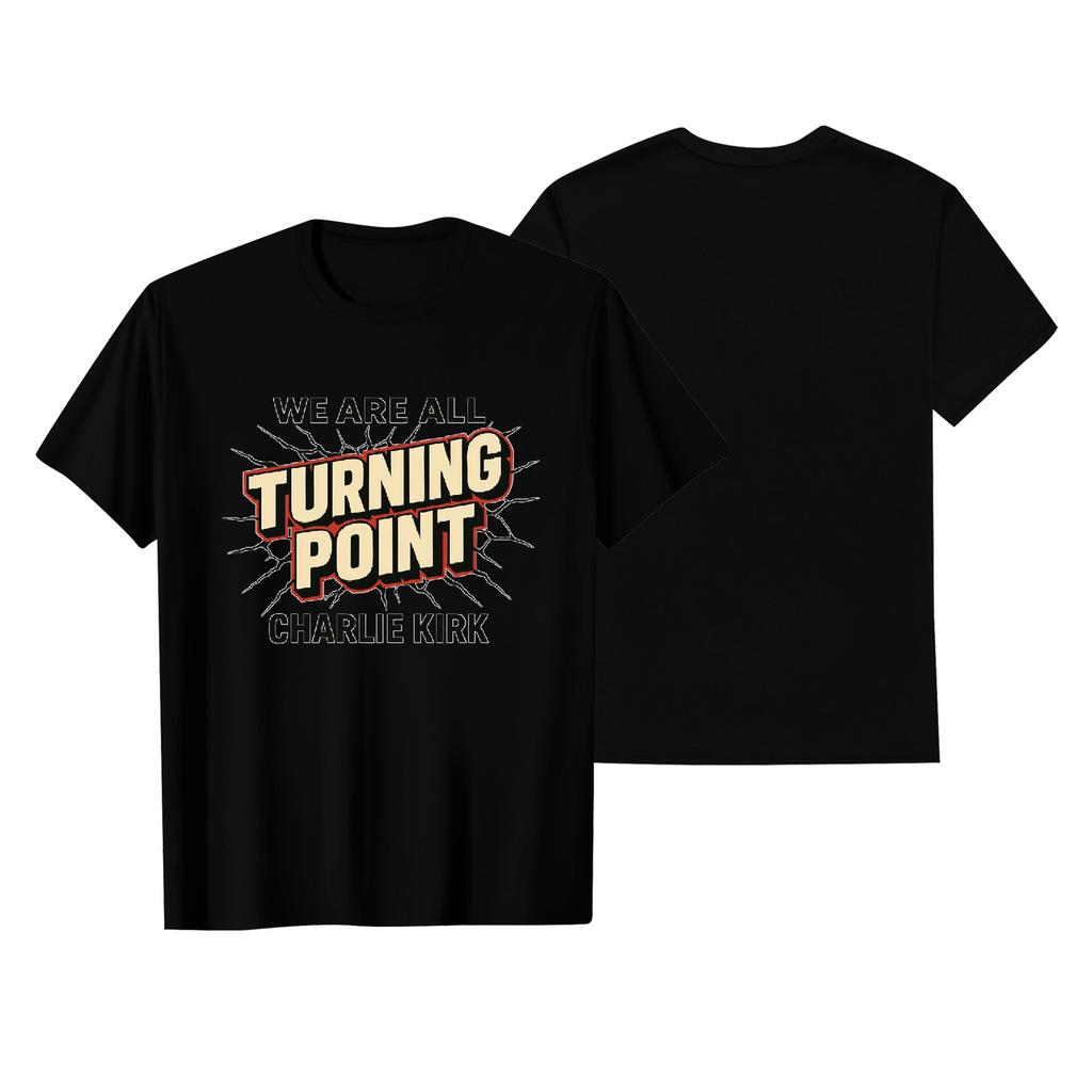 Unisex Round Neck Casual Printed Short-sleeved T-shirt Top