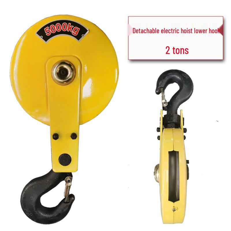 Wire Rope Electric Hoist Lower Hook, Overhead Crane Trolley Accessory - 0.5T/1/2/3/5/10 Tons