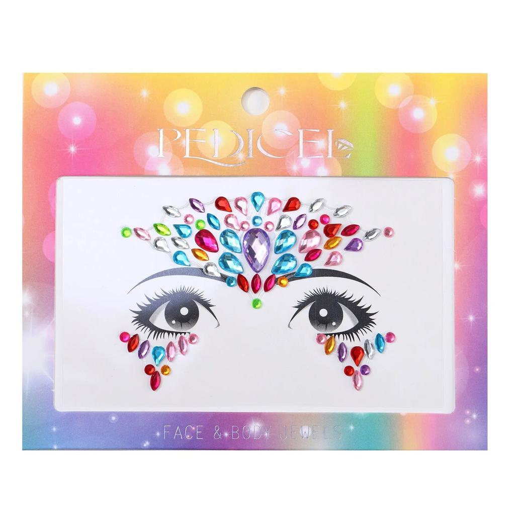 Colourful Kids Makeup Face Stickers Crystal Diamonds Gemstones Girls Women Holiday Glitter Party Self Adhesive Eye Face Tattoos