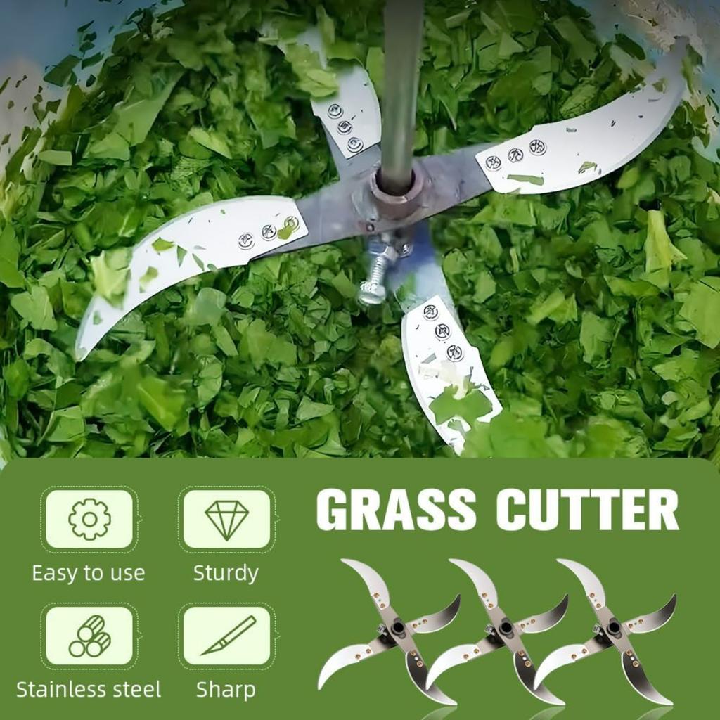 Household Farming Grass Shredder Knife Blades,12mm Hole Diameter with 12 Mounting Holes, Improves Grass Shredding and Chopping Efficiency (12 Kits)