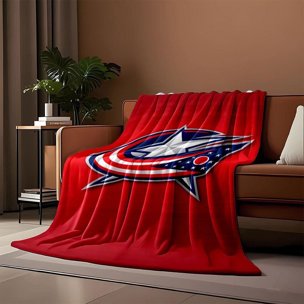 Blue and Red Star Logo Design print blanket soft and cozy perfect for the living room bed sofa or a nap,gift