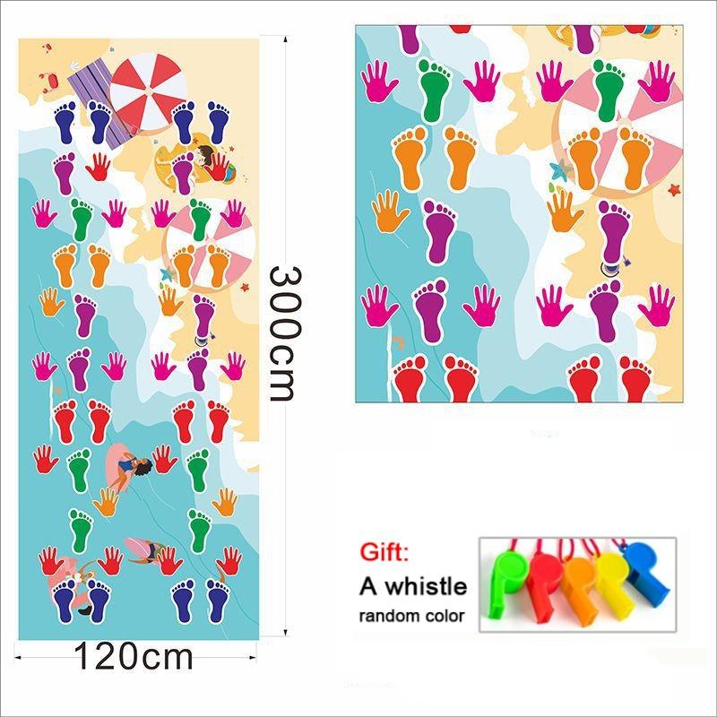 Игровой коврик для рук и ног, расширенный реквизит для тренировок на открытом воздухе, групповое строительство, забавные игровые коврики для детского сада, спортивные игры, игрушечный коврик для прыжков