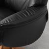Recliner with Footstool, Reclining Function, Faux Leather Cover, up to 150 kg, 71 x 84 x 102 cm, Black