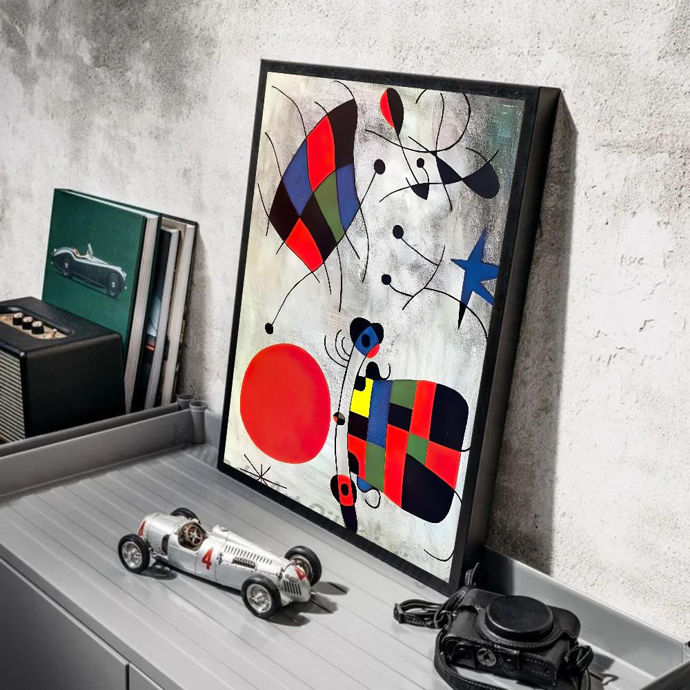 1 шт. Современный сюрреализм Хуана Миро, художественный постер, наклейки, настенные фрески, декор, декор игровой комнаты, подарки, кавайная HD-картина, кошки, машинки