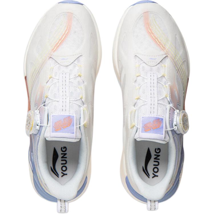 Li Ning Детские Cloud Weave Удобные Спортивные Простые Упругие Дышащие Беговые Кроссовки Унисекс Беговые Кроссовки Светло-Фиолетовые YKFV124-4