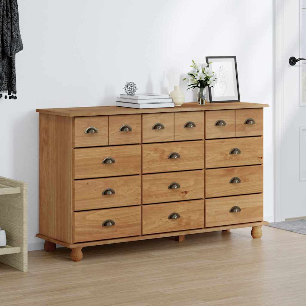 ASKIM Brown Drawer Chest of Drawers 79 x 40 x 133.5 cm