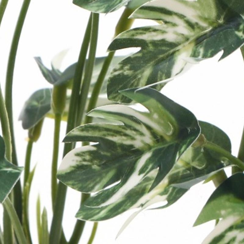 Mini Plastic White Variegated Monstera Leaf Decoration For Dollhouses Accessories And Toy Furniture