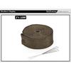 WLR RACING - 10M Premium Exhaust Heat Wrap Manifold Wrap Titanium Lava Fiber Thermal Heat Wrap + 4 pcs Ties WLR1910T