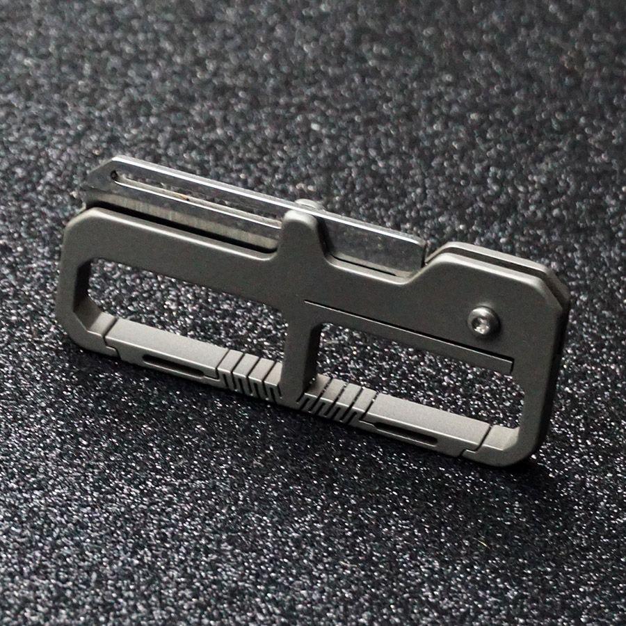 Titanium Alloy Key Chain Knife Pocket Keychain MINI Folding Knife Lightweight Belt Pendant Multifunctional Utility Knife Car Key