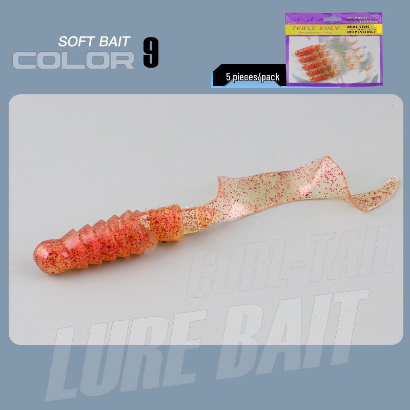 Большая волна, кудрявый хвост, мягкая приманка для окуня и мандаринки