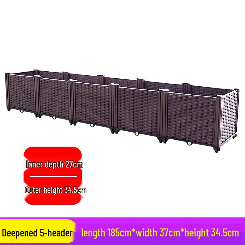 Large Thickened Plastic Vegetable Planter for Outdoor, Courtyard, Rooftop, Balcony