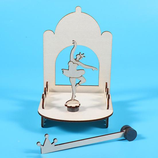 1 набор DIY Магнитная модель балетной девочки, набор для самостоятельной сборки, деревянная головоломка, танцевальная сцена, строительство, поделки, дети, STEM, образовательная игрушка для экспериментов в области науки