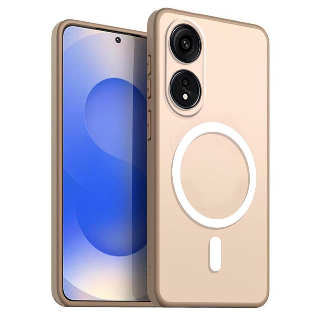 Магнитный железный кольцевой чехол для телефона OPPO A78 5G Матовый мягкий ТПУ Ударопрочный чехол