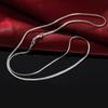 925 Sterling Silver Necklace 2mm Snake Bone Necklace Flat Chain Women Fashion Jewelry Gift