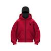 European American Speckled Ink Fleece Men Zip Hoodie Sweatshirt Y2K with Hooded Face Mask Zipper Design Sports Jacket