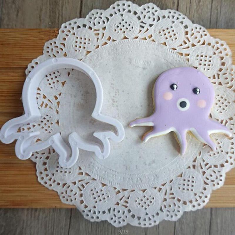 8 шт., резак для морских рыб и животных, форма для украшения торта, печенья, печенья