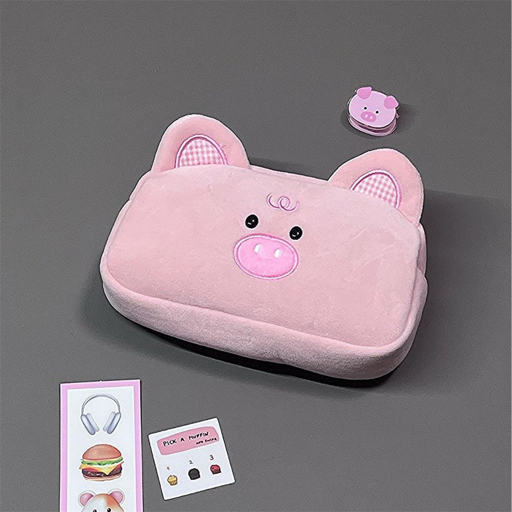 Cosmetic Bag Multicolor Plush Pen Bag Animal Stationery Pouch Animal Design Cartoon Pencil Bag For School Gift For Students