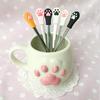 New 1 Pcs Stainless Steel Cute Cat Claw Coffee Spoons  Candy Tea   Fruit Dessert Drink Tableware Kitchen Supplies