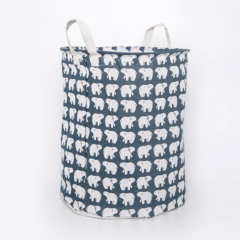 Laundry Basket Washing Dirty Clothes Folding Hamper Bag Storage Bin Handle Large