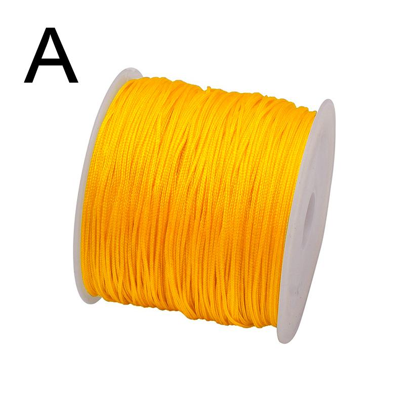 45M/0.8MM шелковая веревка плетеный нейлон для DIY для изготовления украшений аксессуары Кисточки Бисер Плетеные поделки Нейлоновая атласная нить CS003
