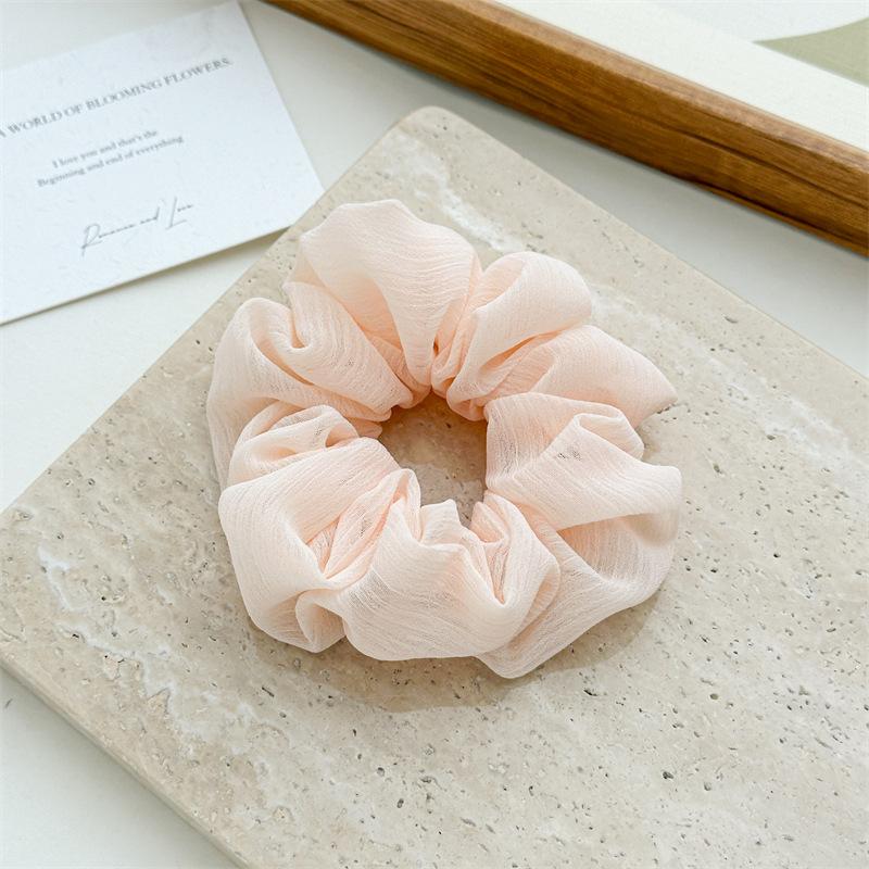 Airy Chiffon Vibe Transparent Texture Hair Ties Macaron Candy Colors Cloud Like Voluminous Headwear Summer Beach Hair Accessories