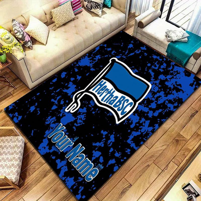 Hertha BSC Custom Name Carpet Rug for Living Room Bedroom Home Sofa Decoration,Kids play Non-slip Floor Mat