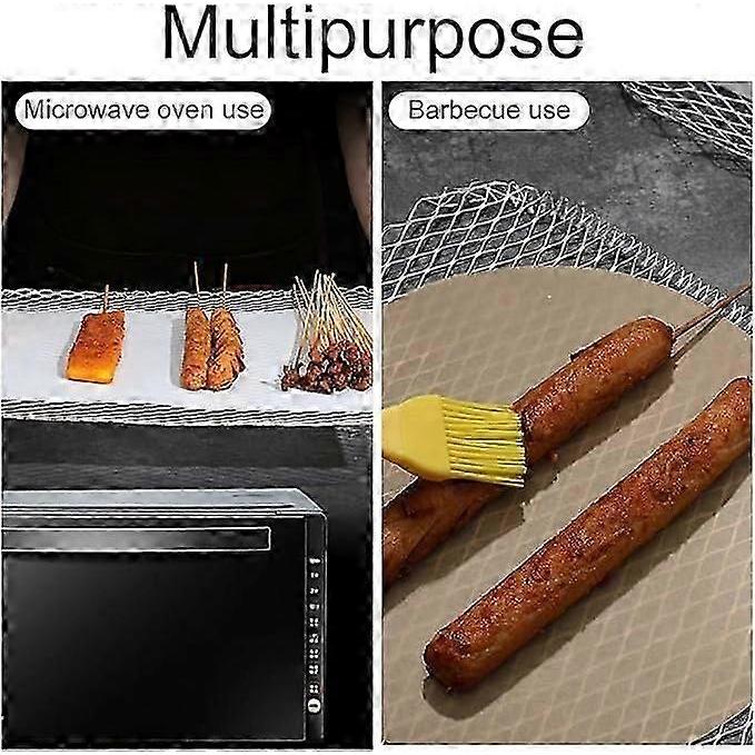 Сетка для гриля BBQ, 10 шт., антипригарная, одноразовая, подкладка для гриля, противни для бройлера, решетка для готовки, коврик, инструменты для выпечки для кемпинга на открытом воздухе