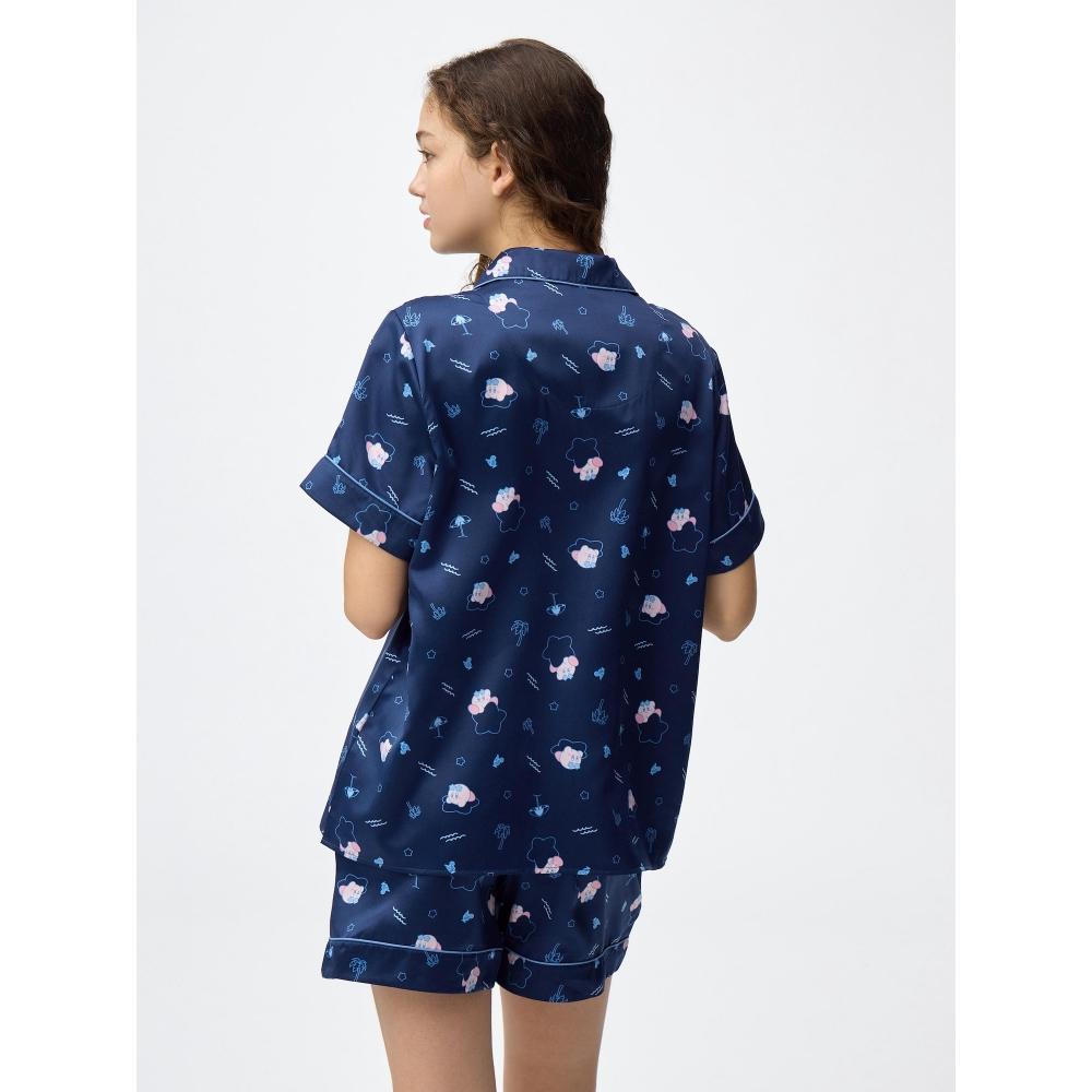 GU by Uniqlo Шелковая пижама  Короткий рукав   Шорты  kirBy
